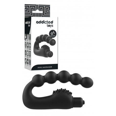 Vibratore anale in silicone fallo dildo a sfere vibrante per prostata e perineo