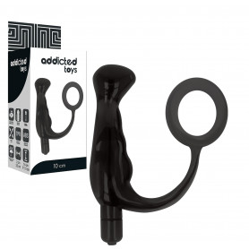 Vibratore per prostata dildo fallo butt plug vibrante con anello fallico doppio