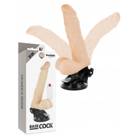 Vibratore vaginale anale con ventosa testicoli fallo vibrante dildo realistico