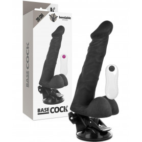 Vibratore vaginale anale nero realistico con ventosa fallo dildo vibrante black