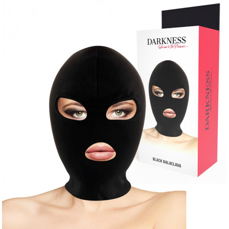 Maschera integrale sadomaso sexy mask fetish accessorio bondage black bdsm nera