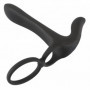 Vibratore vaginale anale indossabile con anello fallico in silicone realistico