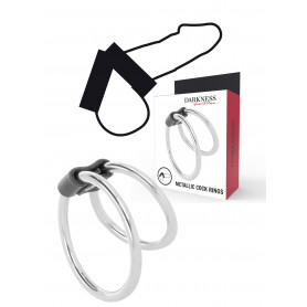 Anello fallico ritardante maschile doppio penis cock ring stimolante pene uomo