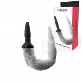 Plug anale con coda dilatatore fallo liscio mini dildo in silicone butt black