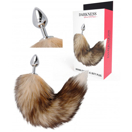 Plug anale in metallo dilatatore con coda mini dildo fallo liscio butt piccolo