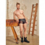 Boxer uomo nero sexy slip maschile mutande trasparenti a vita bassa con zip hot