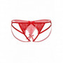 Mutande donna sexy slip in pizzo rosso con fiocco intimo aperto per ragazza hot