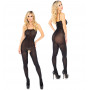 Bodystocking velato a rete sexy intimo aperto lingerie erotica fishnet nero hot