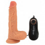 Vibratore in silicone realistico dildo vibrante con ventosa fallo vaginale anale