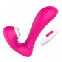 Vibratore doppio fallo vibrante vaginale dildo succhia clitoride ricaricabile
