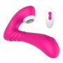 Vibratore doppio fallo vibrante vaginale dildo succhia clitoride ricaricabile