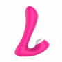 Vibratore doppio fallo vibrante vaginale dildo succhia clitoride ricaricabile