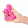 Vibratore vaginale anale doppio dildo fallo vibrante liscio ricaricabile morbido