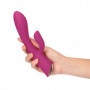 Vibratore rabbit doppio fallo liscio vibrante vagina clitoride dildo in silicone