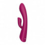 Vibratore rabbit doppio fallo liscio vibrante vagina clitoride dildo in silicone