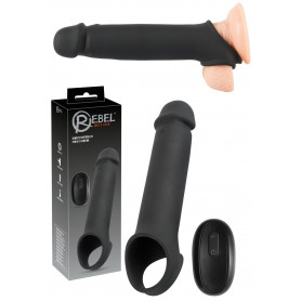 Guaina fallica indossabile vibrante in silicone prolunga manicotto penis sleeve