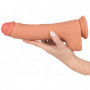 Fallo vaginale anale pene finto con ventosa e testicoli dildo in silicone reale