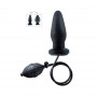 Fallo anale gonfiabile dilatatore maxi butt black dildo liscio morbido grande