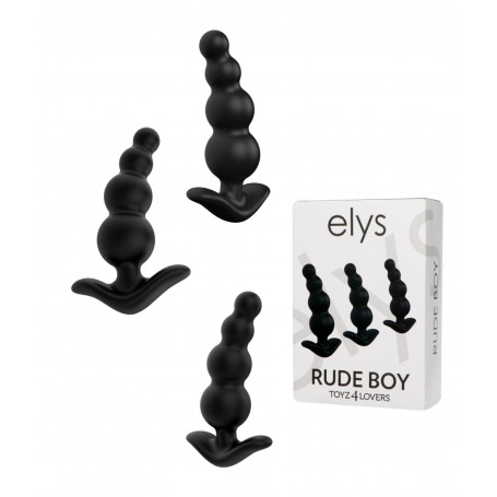 Kit plug anale set fallo a sfere in silicone dilatatore butt dildo mini maxi sex