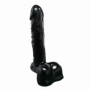 Fallo realistico vaginale anale pene finto con ventosa nero dildo morbido black