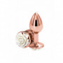 Plug anale piccolo con rosa butt mini fallo dilatatore in metallo dildo liscio