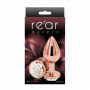 Plug anale mini fallo con rosa dilatatore butt piccolo in metallo dildo liscio