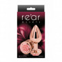 Plug anale con rosa butt mini fallo liscio in metallo dilatatore dildo piccolo