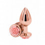 Plug anale con rosa butt mini fallo liscio in metallo dilatatore dildo piccolo