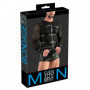 Completo intimo uomo bondage maglietta boxer mutanda sexy nero trasparente bdsm