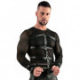 Completo intimo uomo bondage maglietta boxer mutanda sexy nero trasparente bdsm