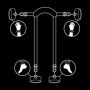 Costrittivo bondage kit imbracatura bdsm set manette cavigliere collare sadomaso