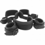 Costrittivo bondage kit imbracatura bdsm set manette cavigliere collare sadomaso