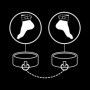 Manette sadomaso in pelle sexy costrittivo bondage cavigliere professionali bdsm