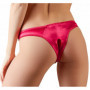 Slip rosso donna perizoma intimo aperto con perle sexy tanga lingerie erotica