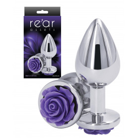 Plug butt anale in metallo mini fallo liscio dilatatore piccolo dildo con rosa