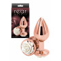 Plug anale mini fallo con rosa dilatatore butt piccolo in metallo dildo liscio