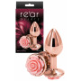 Plug anale con rosa piccolo dilatatore butt mini fallo dildo liscio in metallo