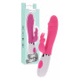 Vibratore rabbit dildo realistico vaginale clitoride in silicone realistico rosa