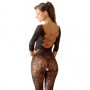 Tutina donna a manica lunga sexy bodystocking a rete catsuit intimo aperto hot