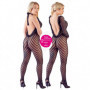 Tutina a rete intimo aperto catsuit nero bodystocking donna erotico fishnet sexy