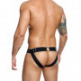 Sospensorio uomo sexy mini mutanda nera in pelle lingerie hot slip a vita bassa