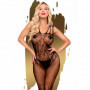 bodystocking a rete nero trasparente sexy tutina donna intimo aperto catsuit hot