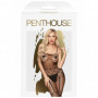 Bodystocking a rete nero trasparente tutina sexy donna intimo aperto fishnet hot