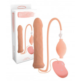 Vibratore gonfiabile realistico dildo vaginale anale fallo pene finto vibrante