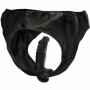 Slip mutanda con dildo fallo realistico dilatatore butt plug liscio anale black