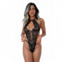 Body in pizzo nero trasparente sexy bodysuit tanga gstring intimo lingerie donna