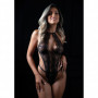 Body in pizzo nero trasparente sexy bodysuit tanga gstring intimo lingerie donna