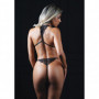 Body in pizzo nero trasparente sexy bodysuit tanga gstring intimo lingerie donna