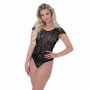 Body donna elegante in pizzo nero trasparente bodysuit perizoma intimo aperto