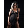 Babydoll sexy nero trasparente con pizzo perizoma tanga lingerie erotica donna